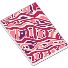 Pink And Purple Abstract Art Large Memo Pads by Valentinaart