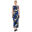 Blue playful design Fitted Maxi Dress View2