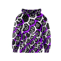 Purple Playful Design Kids  Pullover Hoodie by Valentinaart