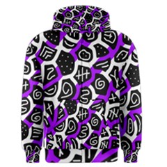 Purple Playful Design Men s Zipper Hoodie by Valentinaart