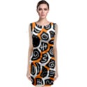 Orange playful design Classic Sleeveless Midi Dress View1