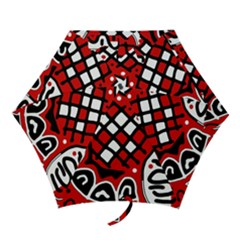 Red High Art Abstraction Mini Folding Umbrellas by Valentinaart