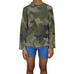 Huntress Camouflage Kid s Long Sleeve Swimwear