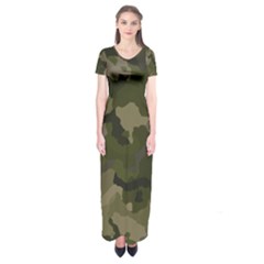 Huntress Camouflage Short Sleeve Maxi Dress by TRENDYcouture