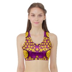  Orange Tree As Pop Art Sports Bra With Border by pepitasart