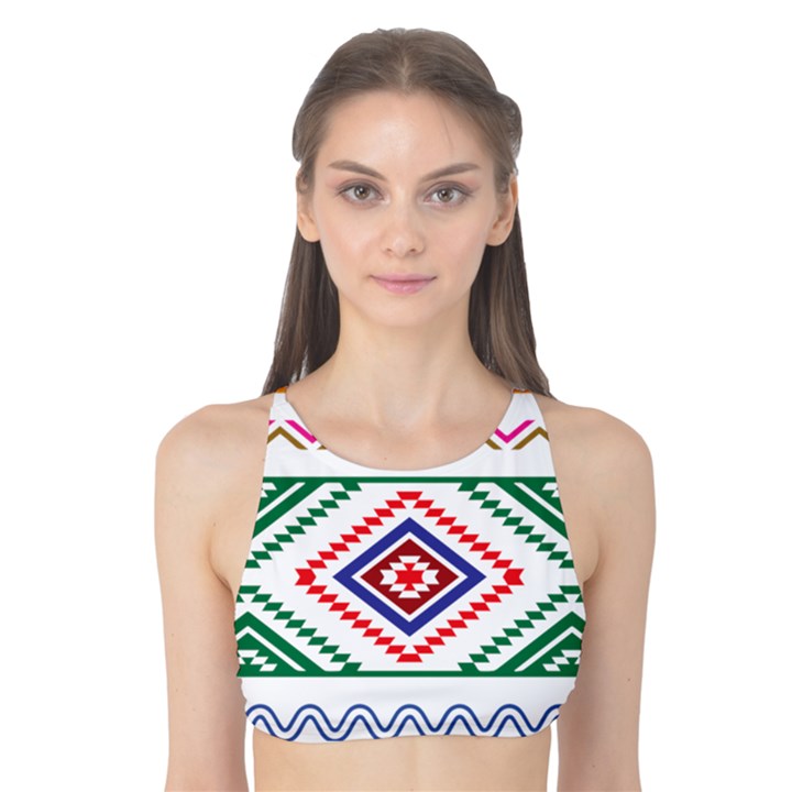 Kalimantan pattern Tank Bikini Top