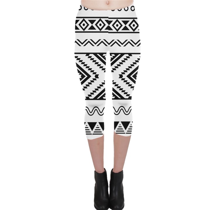 BW pattern Capri Leggings 