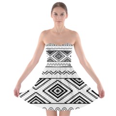 Bw Pattern Strapless Dresses