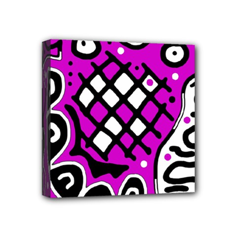 Magenta High Art Abstraction Mini Canvas 4  X 4 