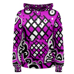 Magenta High Art Abstraction Women s Pullover Hoodie