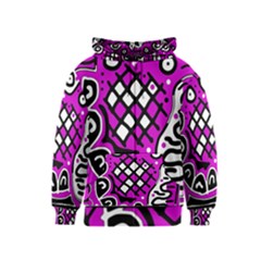 Magenta High Art Abstraction Kids  Zipper Hoodie