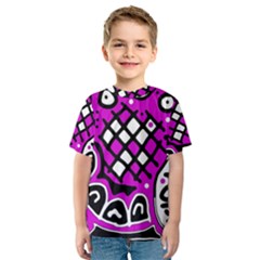 Magenta High Art Abstraction Kid s Sport Mesh Tee