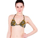 Yellow high art abstraction Bikini Top View1