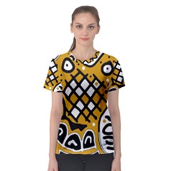 Yellow High Art Abstraction Women s Sport Mesh Tee