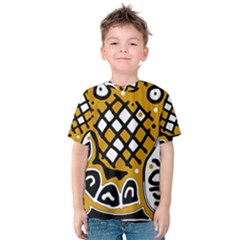 Yellow High Art Abstraction Kid s Cotton Tee