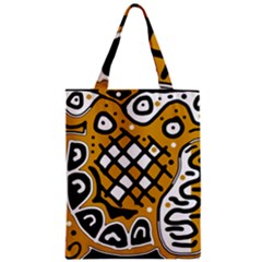 Yellow High Art Abstraction Zipper Classic Tote Bag