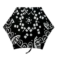 Black And White High Art Abstraction Mini Folding Umbrellas