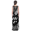 Black and white high art abstraction Empire Waist Maxi Dress View2