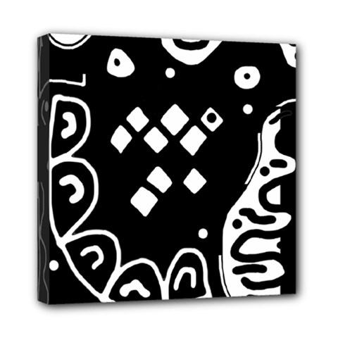 Black And White High Art Abstraction Mini Canvas 8  X 8 