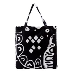 Black And White High Art Abstraction Grocery Tote Bag