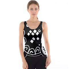 Black And White High Art Abstraction Tank Top