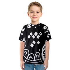 Black And White High Art Abstraction Kid s Sport Mesh Tee