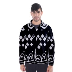 Black And White High Art Abstraction Wind Breaker (men)