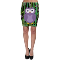 Purple Owl Bodycon Skirt by Valentinaart