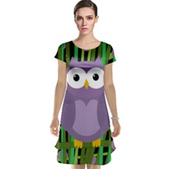 Purple Owl Cap Sleeve Nightdress by Valentinaart