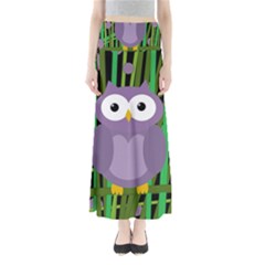 Purple Owl Maxi Skirts by Valentinaart