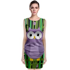 Purple Owl Classic Sleeveless Midi Dress by Valentinaart