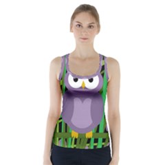 Purple Owl Racer Back Sports Top