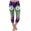 Green and purple owl Capri Winter Leggings  View1