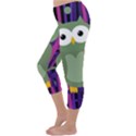 Green and purple owl Capri Winter Leggings  View2