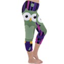 Green and purple owl Capri Winter Leggings  View3