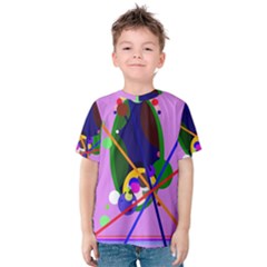 Pink Artistic Abstraction Kid s Cotton Tee