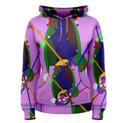 Pink Artistic Abstraction Women s Pullover Hoodie by Valentinaart