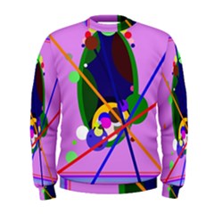 Pink Artistic Abstraction Men s Sweatshirt by Valentinaart