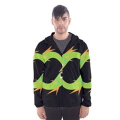 Green Fishes Hooded Wind Breaker (men) by Valentinaart