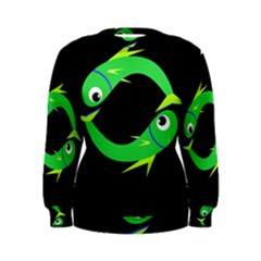 Green Fishes Women s Sweatshirt