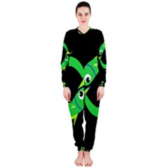 Green Fishes Onepiece Jumpsuit (ladies) 