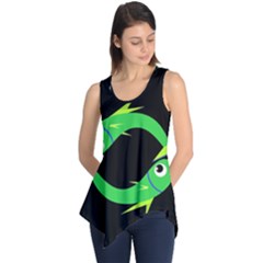 Green Fishes Sleeveless Tunic