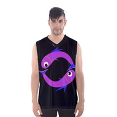 Purple Fishes Men s Basketball Tank Top by Valentinaart