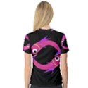 Magenta fishes Women s V-Neck Sport Mesh Tee View2