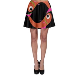 Orange Fishes Skater Skirt