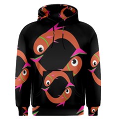 Orange Fishes Men s Pullover Hoodie