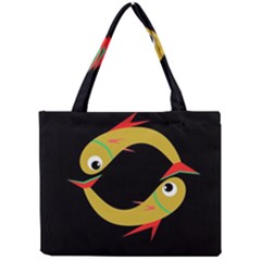 Yellow Fishes Mini Tote Bag