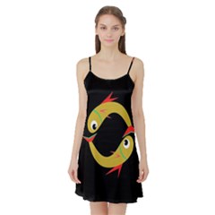 Yellow Fishes Satin Night Slip