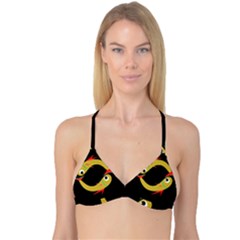 Yellow Fishes Reversible Tri Bikini Top