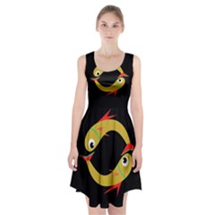 Yellow Fishes Racerback Midi Dress by Valentinaart